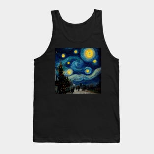 When christmas meets starry nights - conceptual art Tank Top